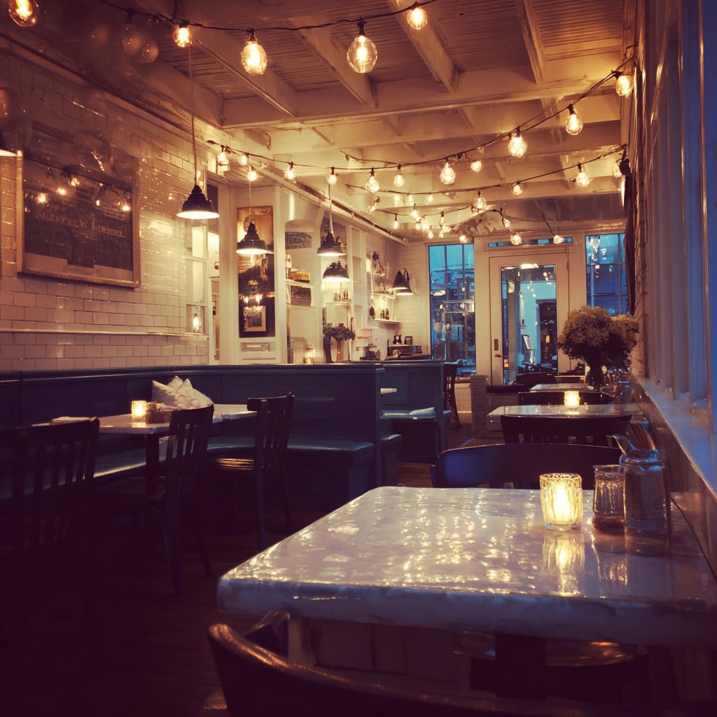 The interior of a restaurant | Source: Midjourney