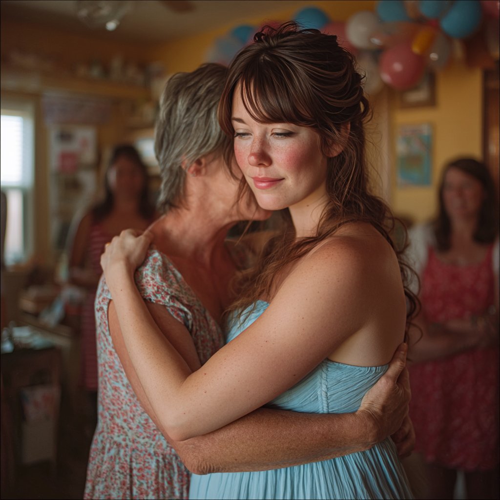 An upset woman getting a hug | Source: Midjourney