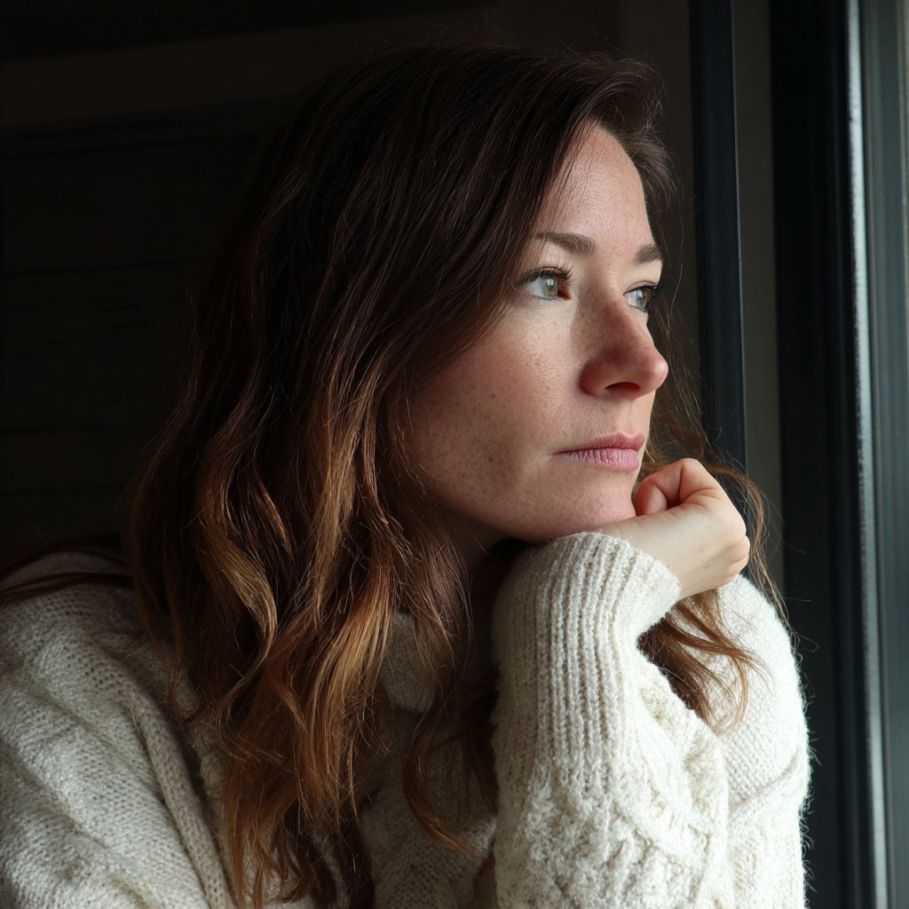 A woman looking out a window | Source: Midjourney