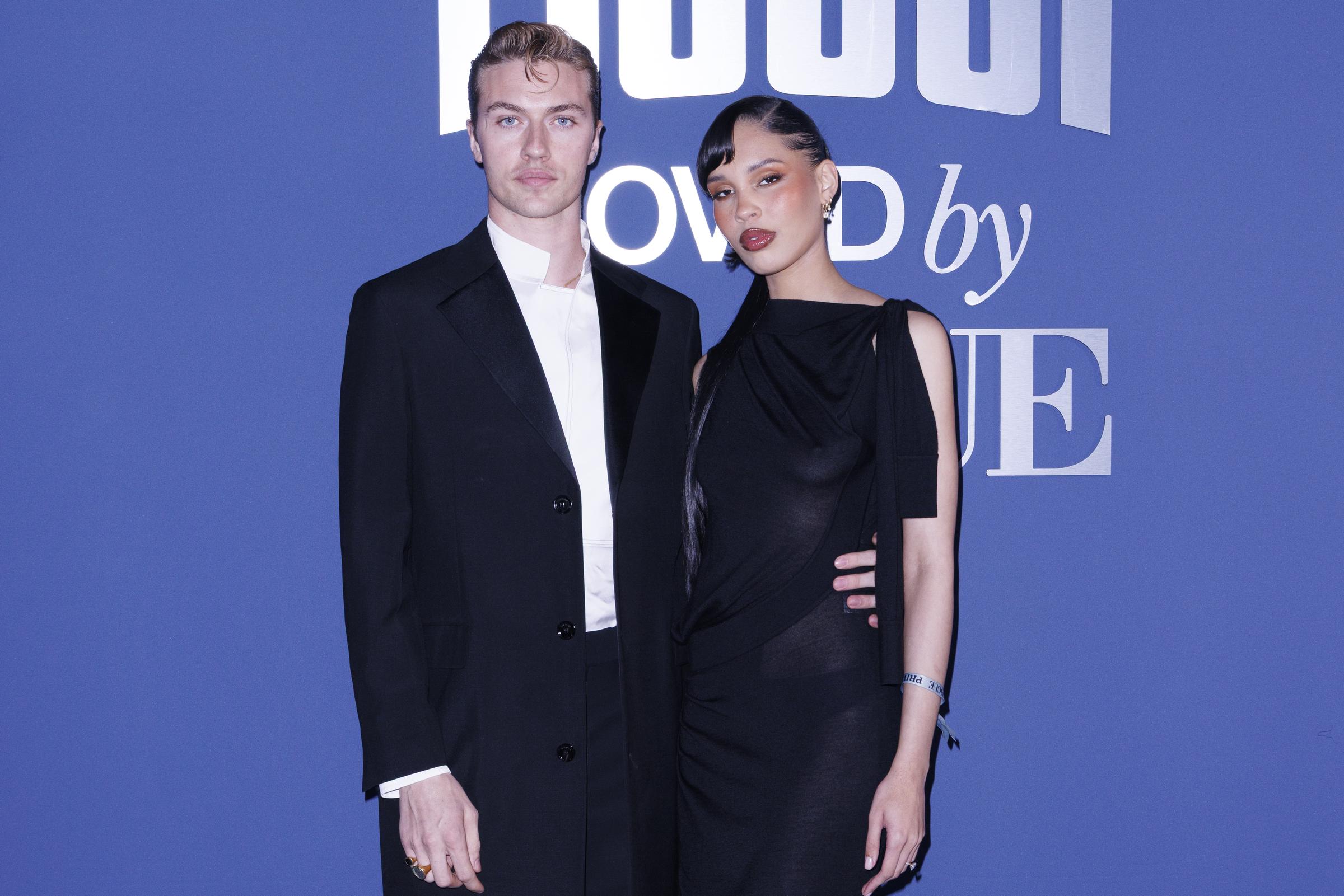 Lucky Blue and Nara Aziza Smith attend the Acqua Fiuggi & Vogue Italia Dinner photocall on February 28, 2025 | Source: Getty Images