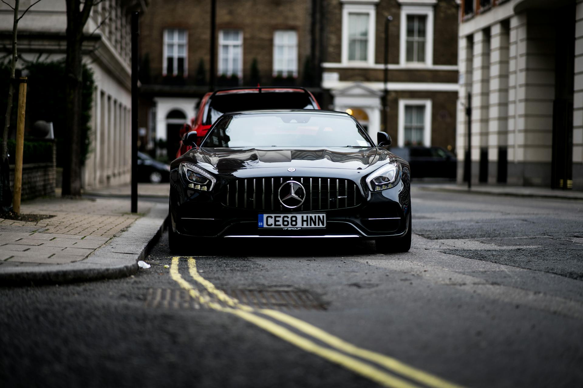 A black Mercedes on the road | Source: Pexels