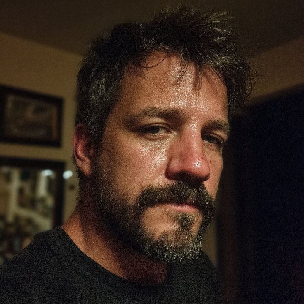 A close-up of a man standing in a living room | Source: Midjourney