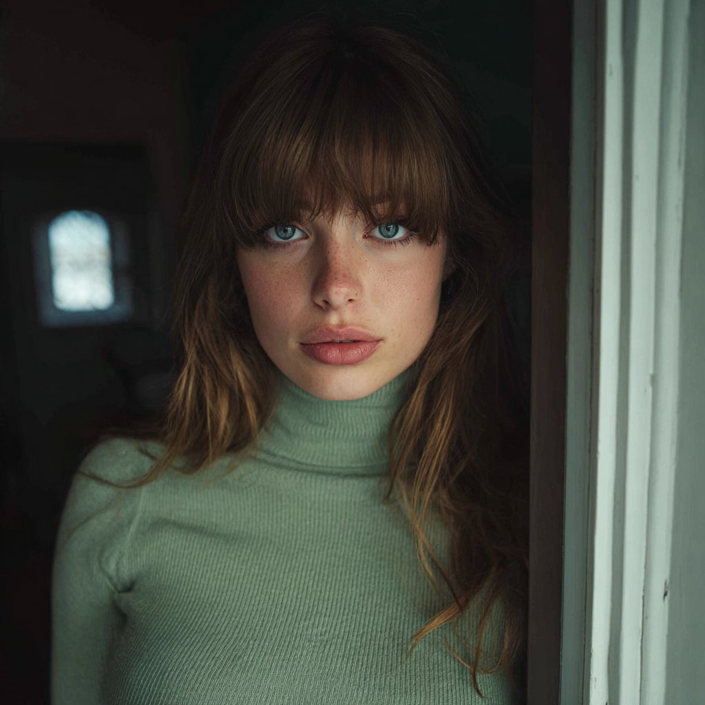 A woman standing at a front door | Source: Midjourney