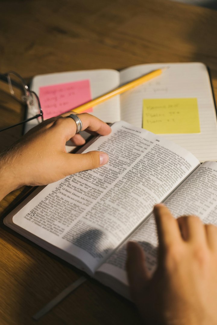 A person reading a Bible | Source: Pexels