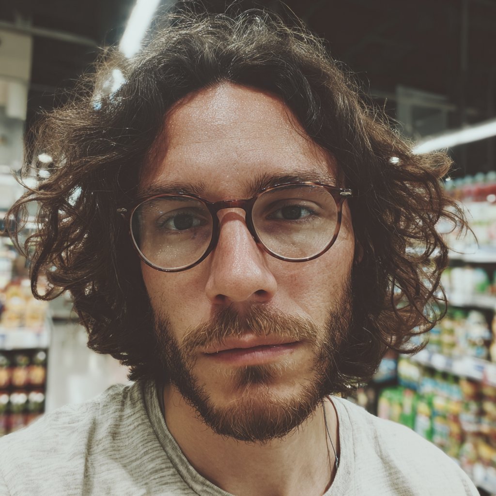 A man standing in a grocery store | Source: Midjourney