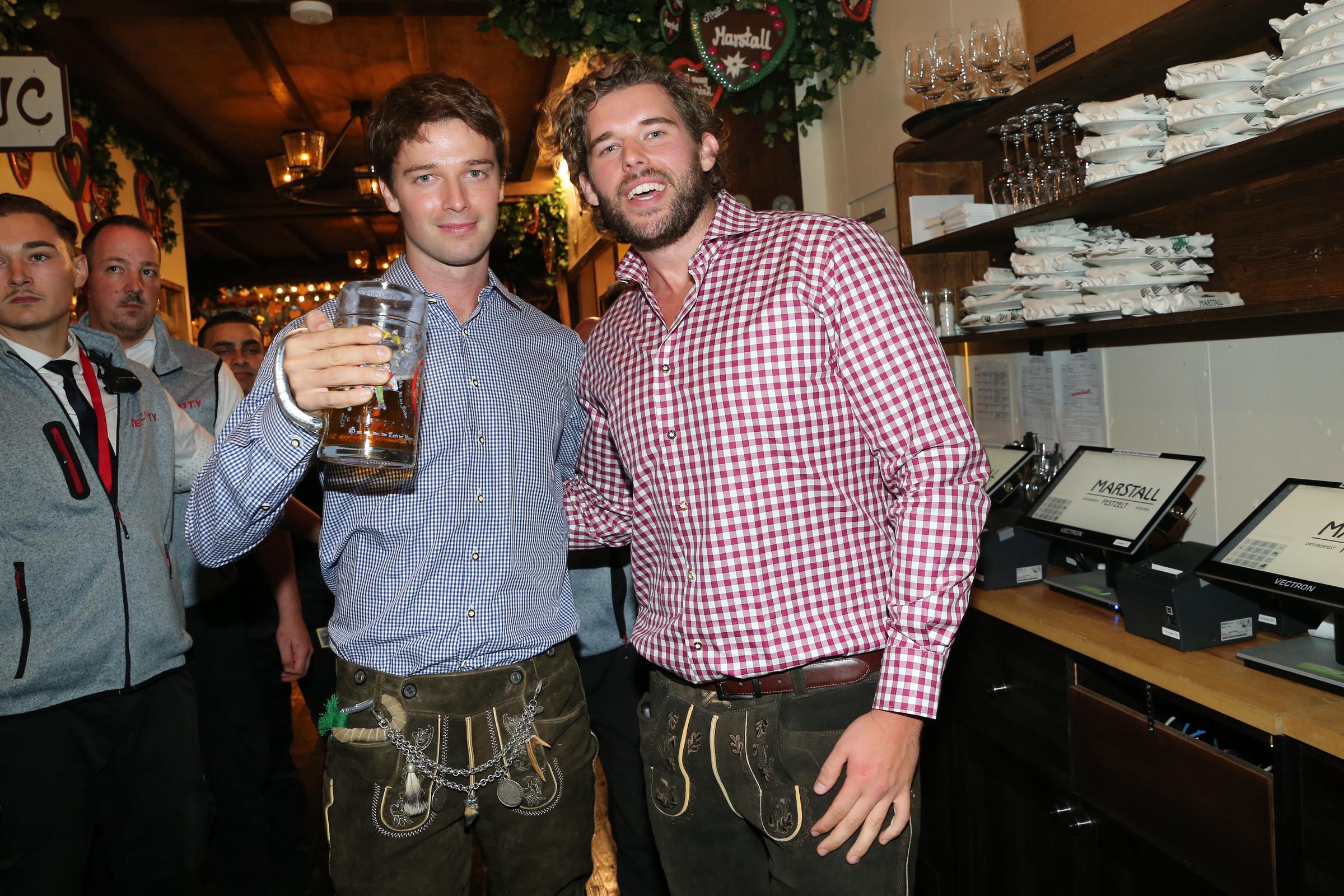 Patrick and Christopher Schwarzenegger at the 187th Oktoberfest in Munich, Germany on September 24, 2022. | Source: Getty Images