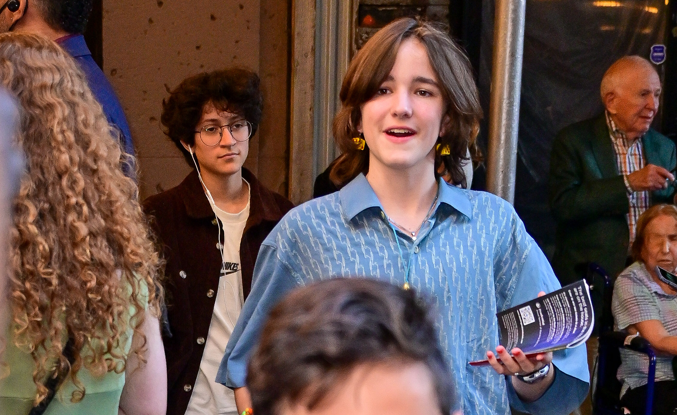 Emme Maribel Muniz and Fin Affleck leave