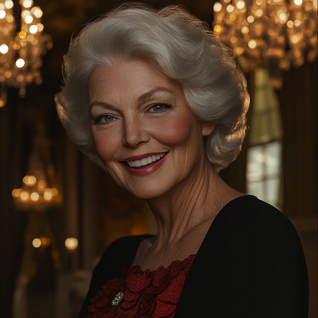 A smiling senior woman | Source: Midjourney