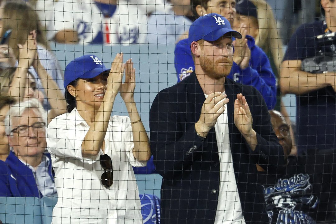 Prince Harry, Duke of Sussex and Meghan, Duchess of Sussex react during the fifth inning of game four of the 2025 World Series between the Toronto Blue Jays and the Los Angeles Dodgers | Source: Getty Images