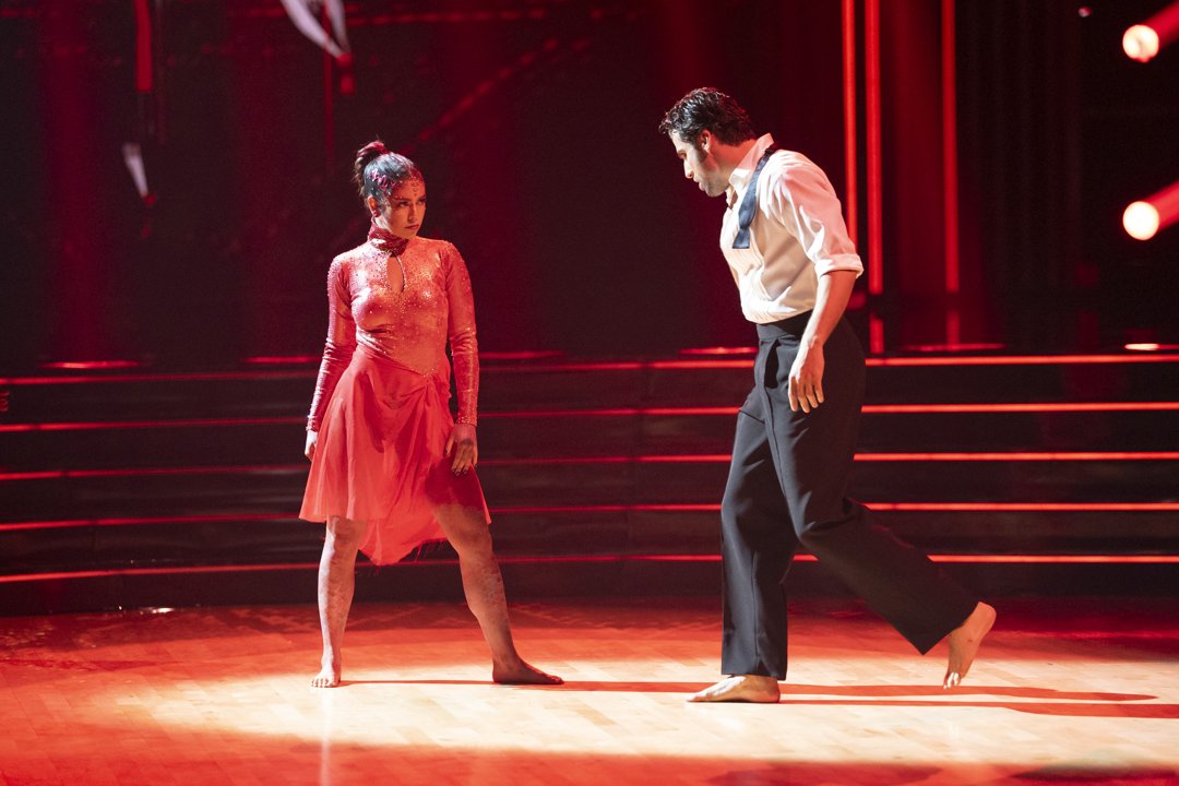 Jen Affleck and Jan Ravnik during the Halloween episode of