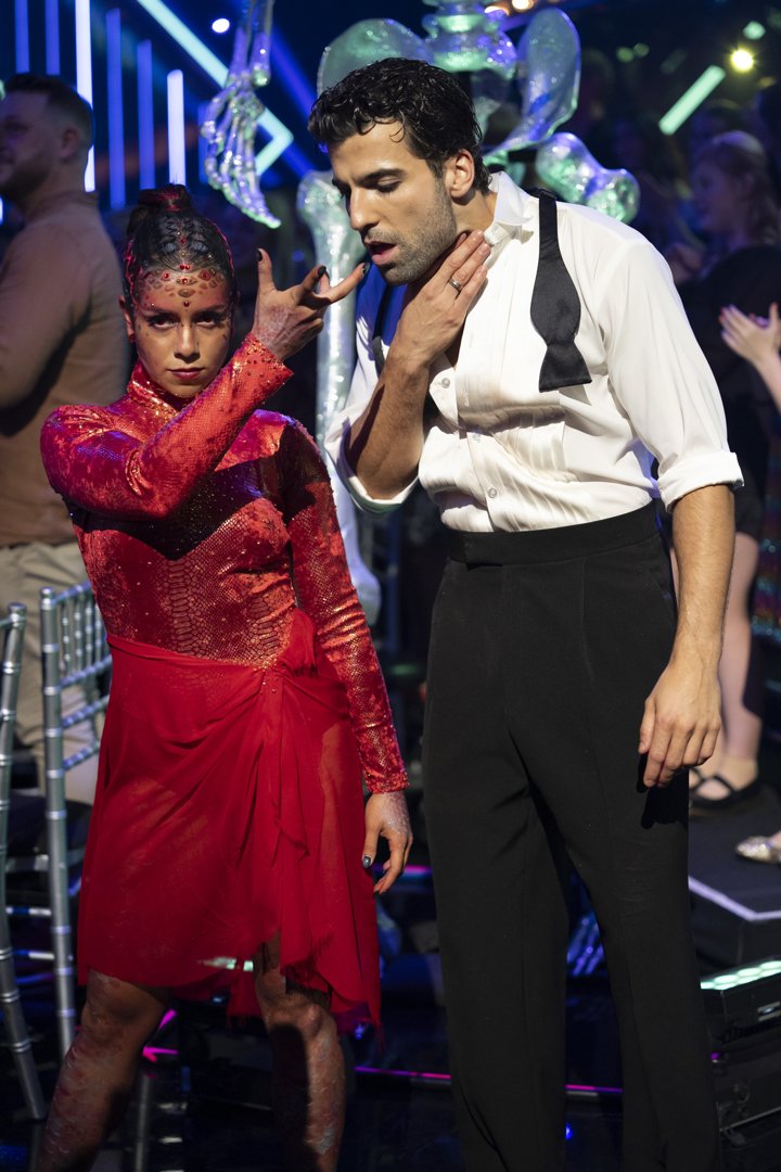 Jen Affleck and Jan Ravnik during the Halloween episode of