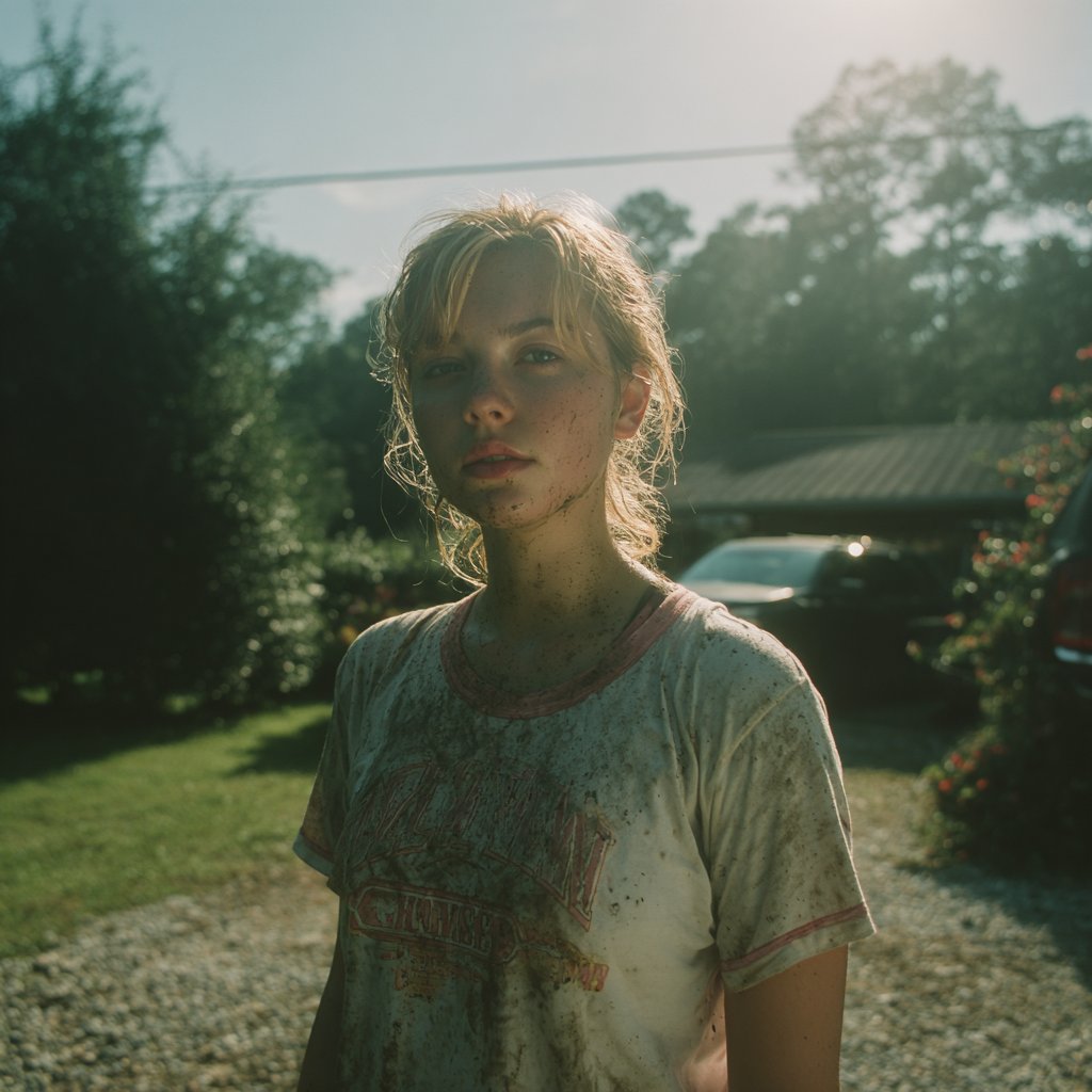 An upset and dirty woman | Source: Midjourney