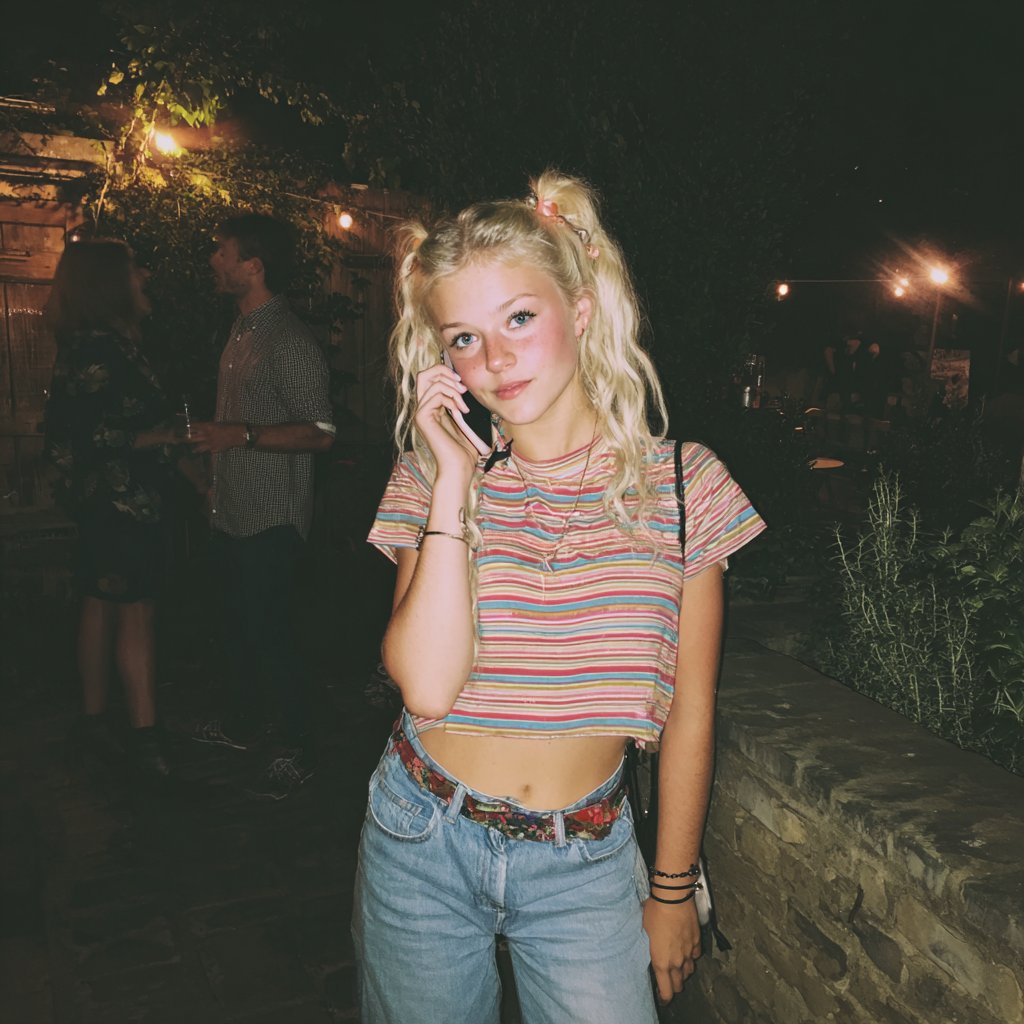 A teenage girl talking on a phone | Source: Midjourney