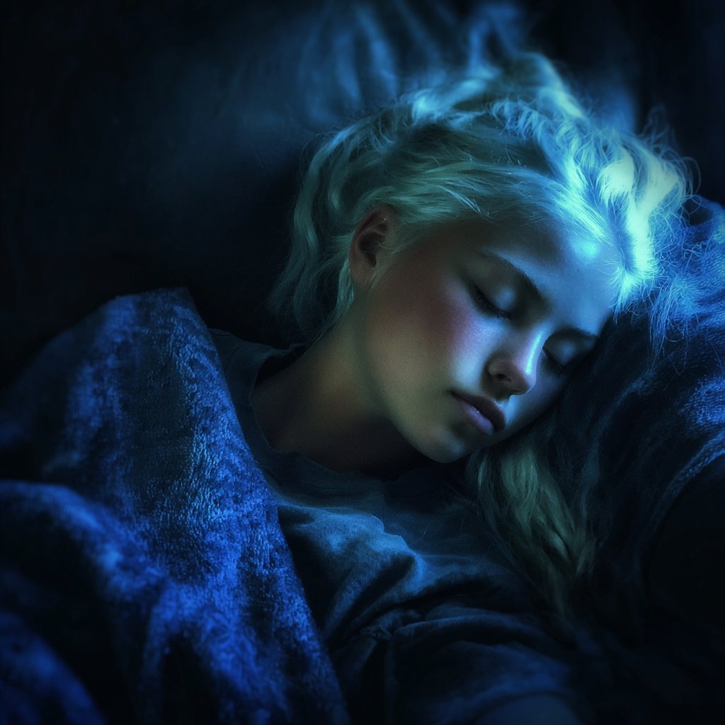 A teenage girl sleeping on a couch | Source: Midjourney