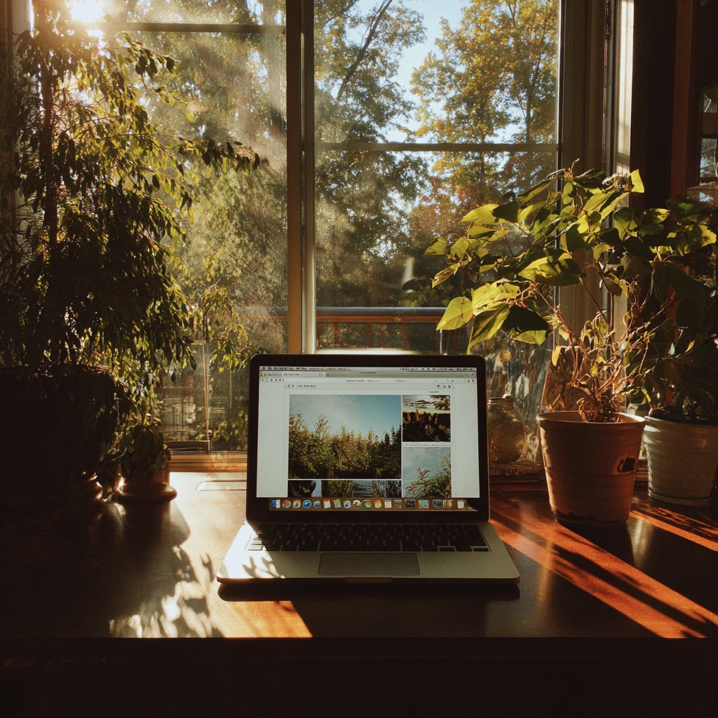 An open laptop on a table | Source: Midjourney
