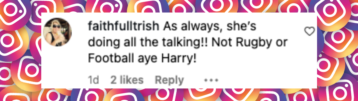 Netizen comment about Meghan Markle and Prince Harry, posted on October 29, 2025. | Source: Instagram/entertainmenttonight