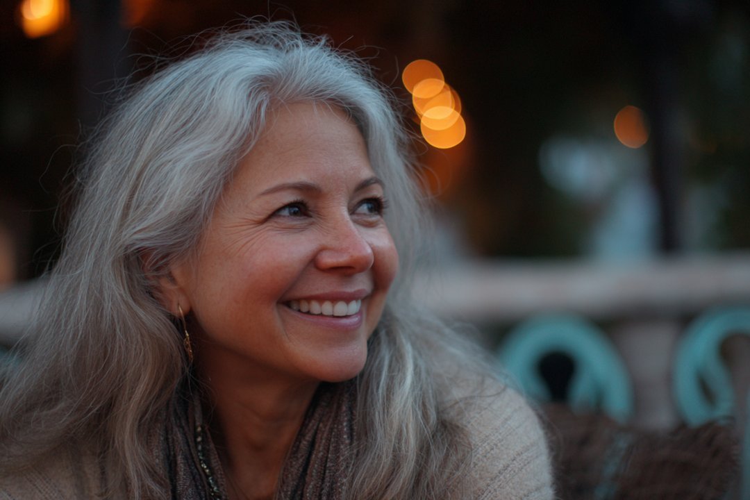 An older woman smiling | Source: Midjourney