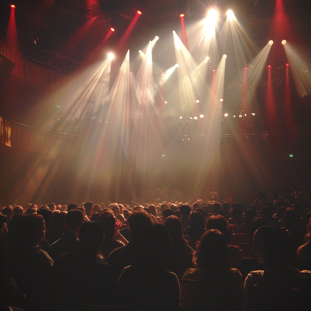 A crowd at a theater performance | Source: Midjourney