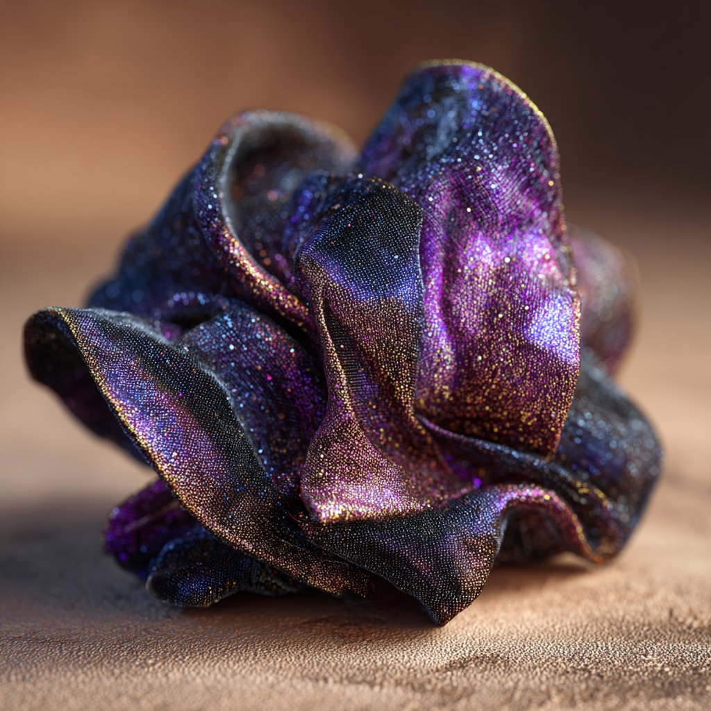 A piece of purple and black fabric | Source: Midjourney