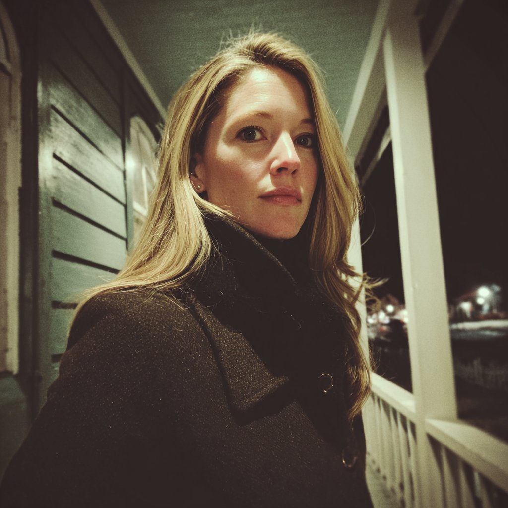 A pensive woman wearing a brown coat | Source: Midjourney