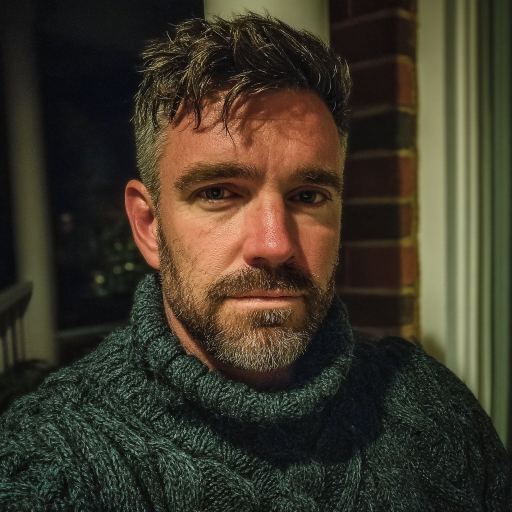 A pensive man standing on a porch | Source: Midjourney