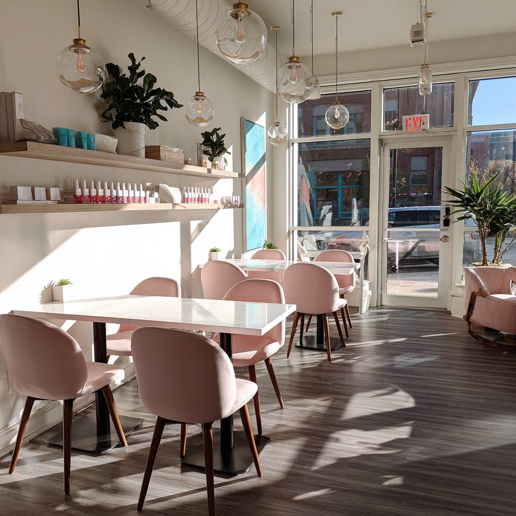 The interior of a nail salon | Source: Midjourney