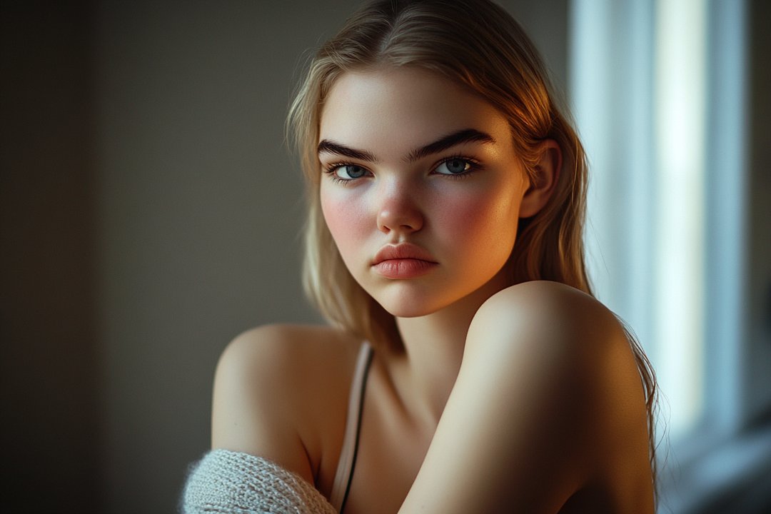 A guilty-looking woman | Source: Midjourney