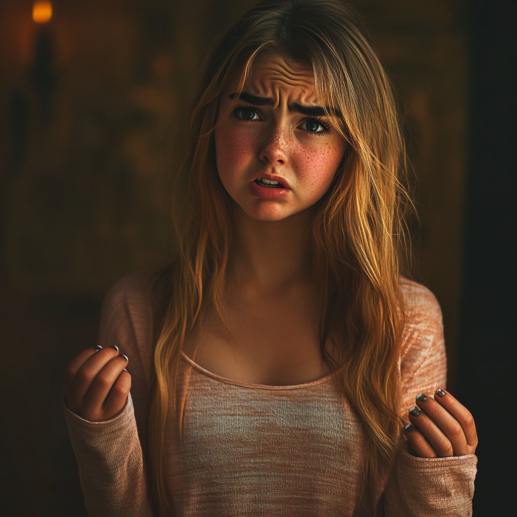 A pleading woman | Source: Midjourney