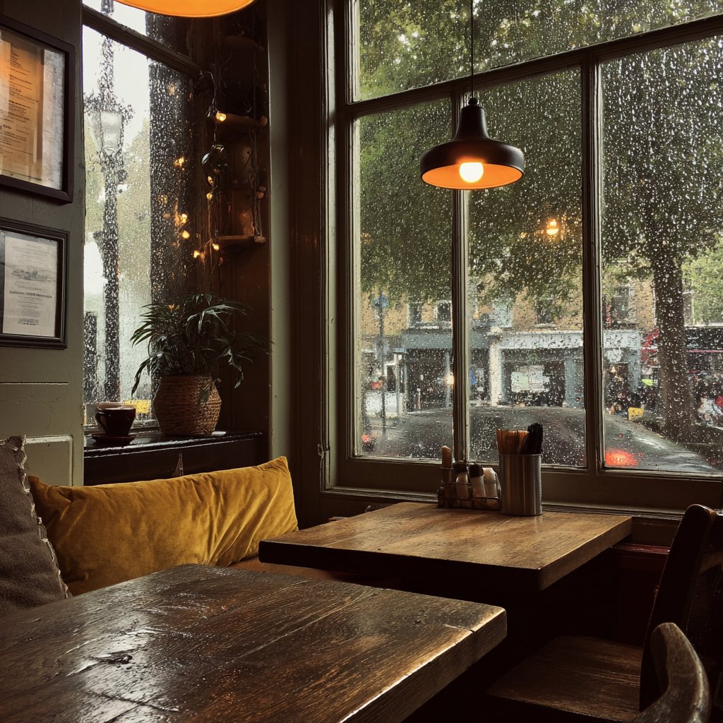 The interior of a coffee shop | Source: Midjourney