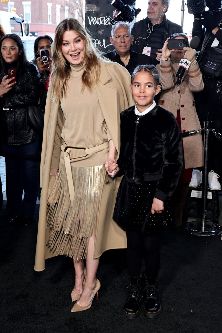 Ellen Pompeo and Sienna attend the Michael Kors Collection Fall/Winter Runway Show on February 15, 2023 in New York City | Source: Getty Images