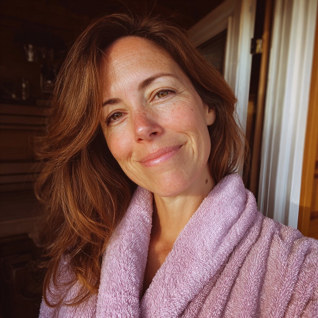 A woman standing on a porch | Source: Midjourney