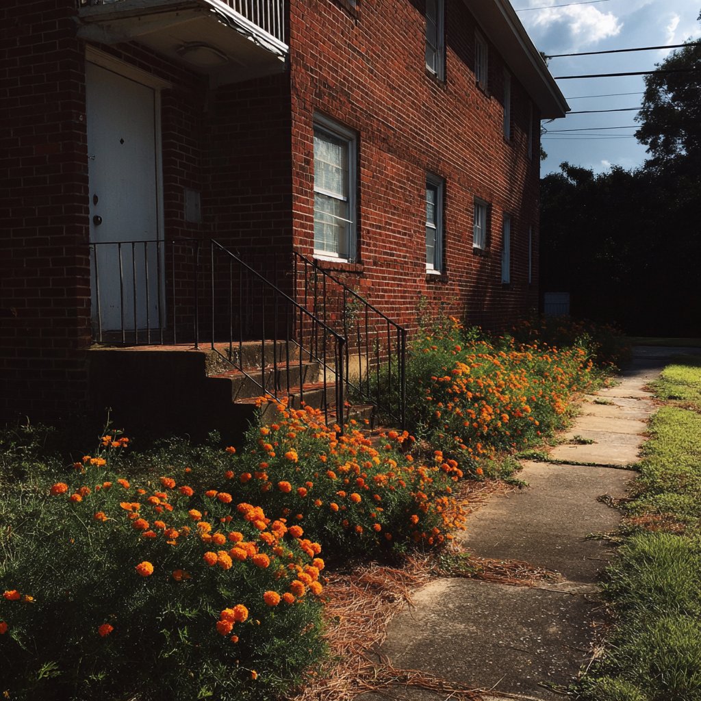 The exterior of an apartment building | Source: Midjourney