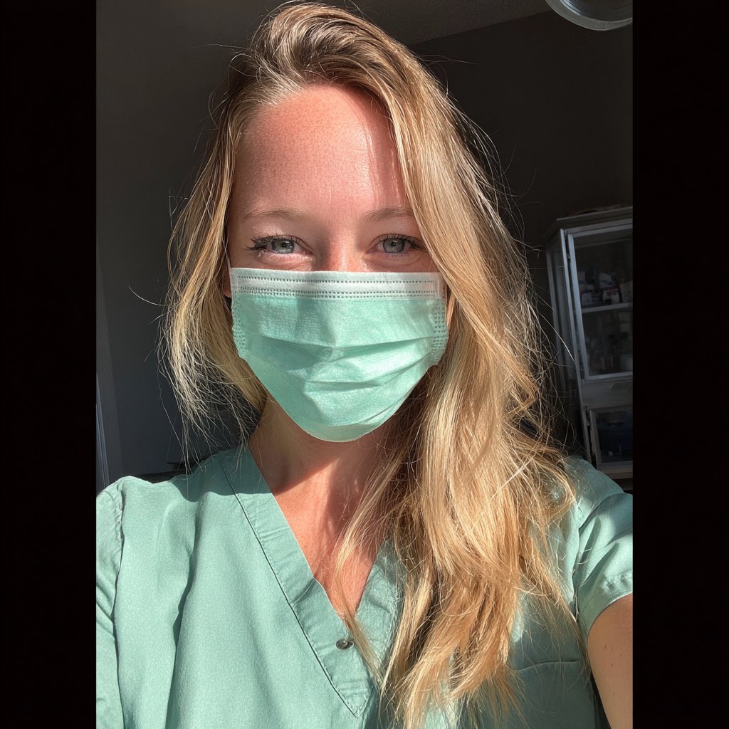 A woman dressed as a dental assistant | Source: Midjourney