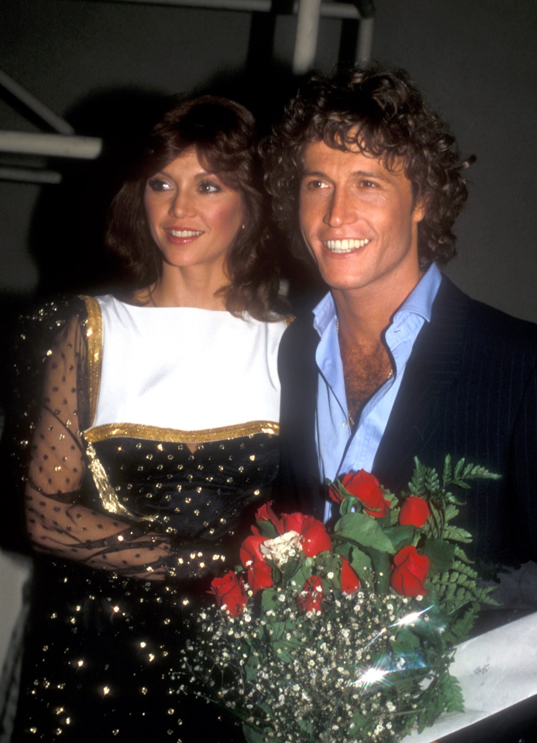 Victoria Principal and Andy Gibb at the 