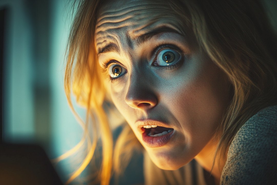 A startled woman | Source: Midjourney