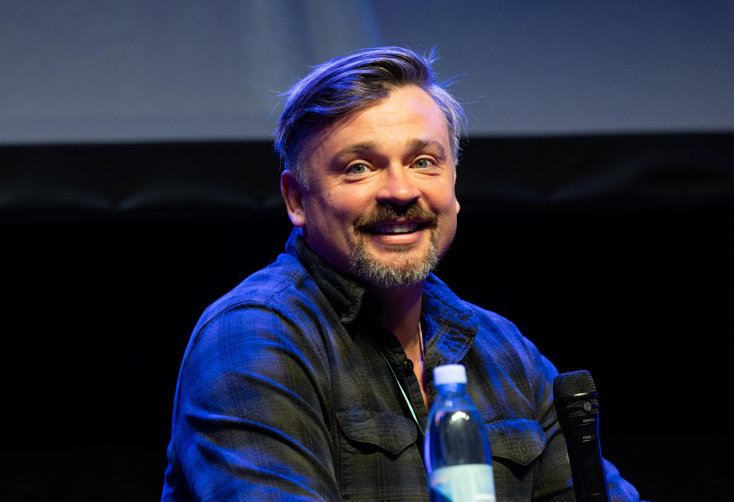 Tom Welling takes part in a Q&A session at Comic Con Stockholm Winter 2024 on November 2, 2024 in Stockholm, Sweden | Source: Getty Images