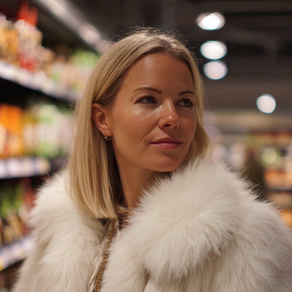 A smug blond woman | Source: Midjourney