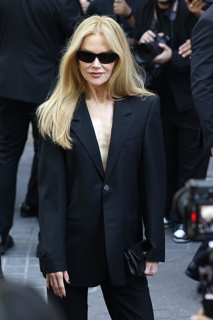 Nicole Kidman arrives at the Balenciaga show during the Haute Couture Fall/Winter show as part of Paris Fashion Week in France  on July 9, 2025. | Source: Getty Images