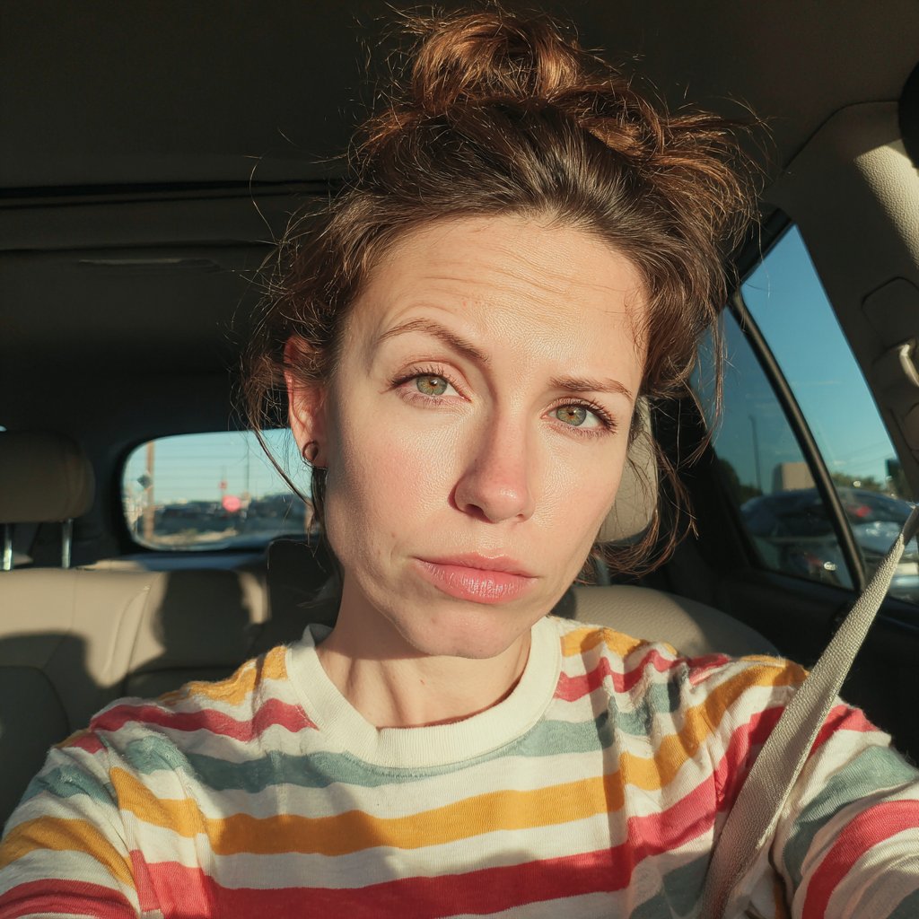 A woman driving a car | Source: Midjourney