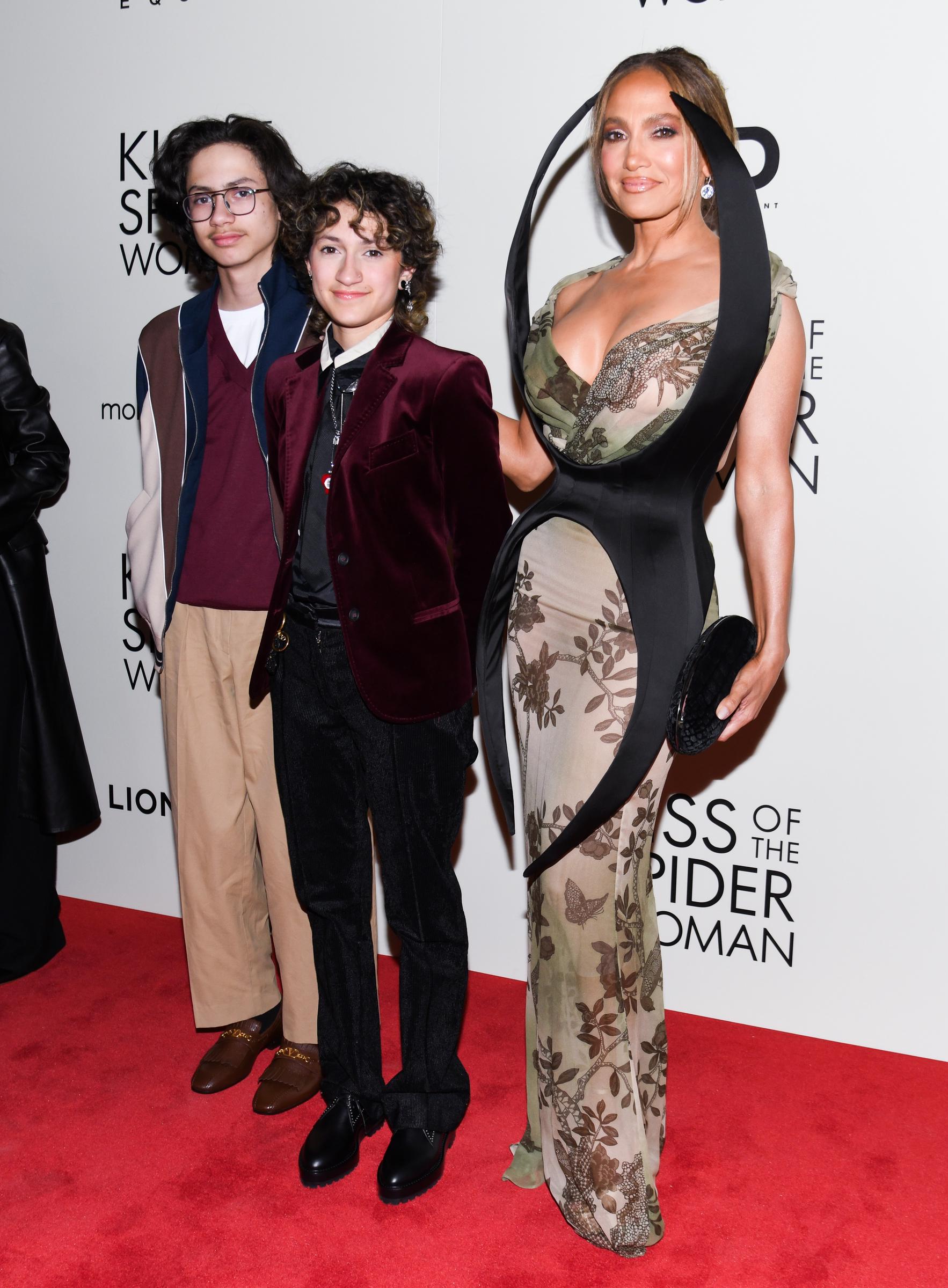 Max, Emme, and Jennifer Lopez attend the 