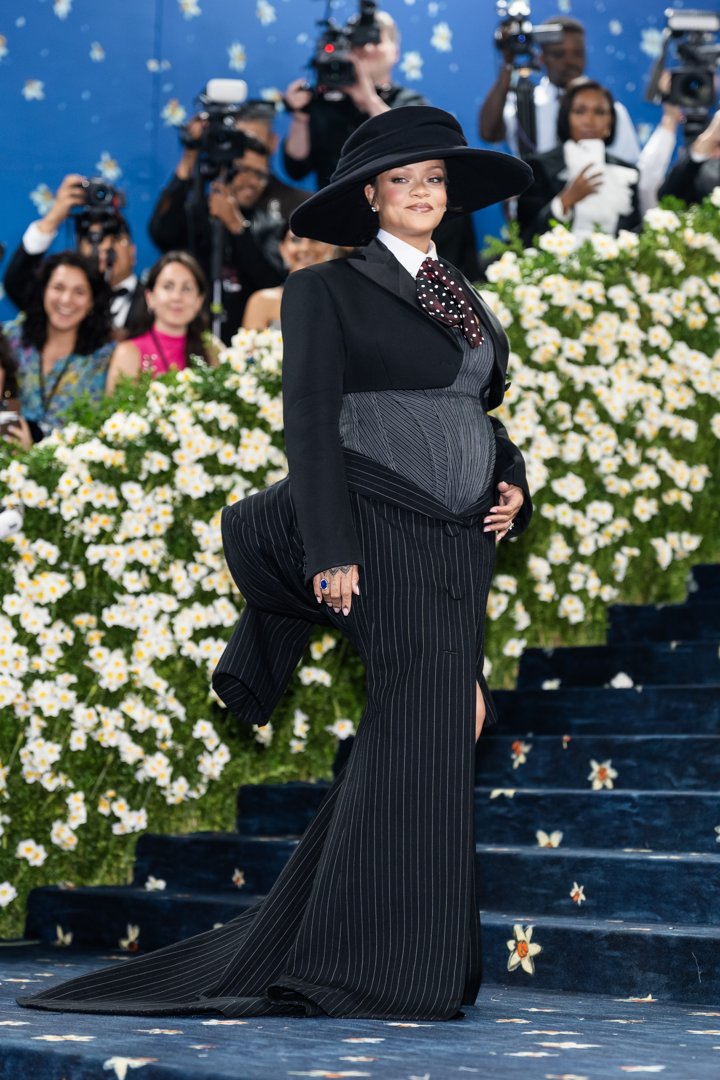 Rihanna attends the Met Gala at the Metropolitan Museum of Art in New York City on May 5, 2025. | Source: Getty Images