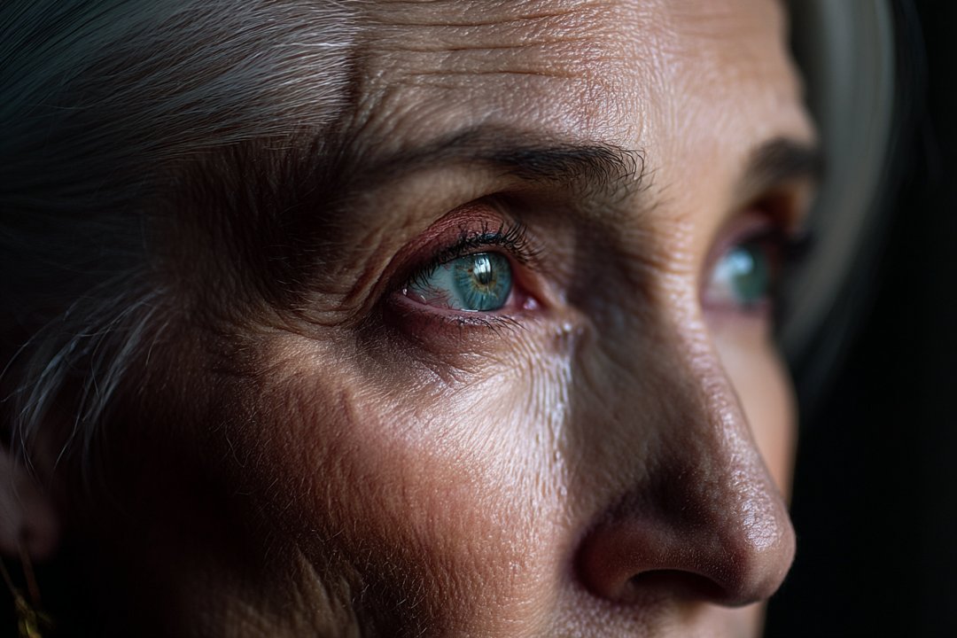 A close-up shot of an older woman's eyes | Source: Midjourney