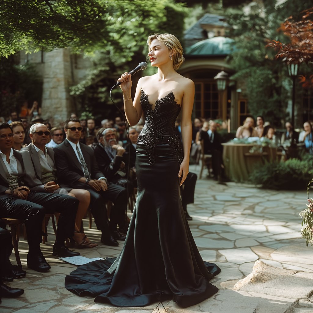 A serious bride at her wedding | Source: Midjourney