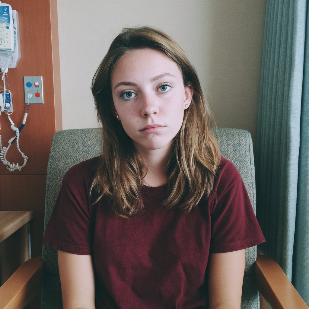 A pensive young woman | Source: Midjourney