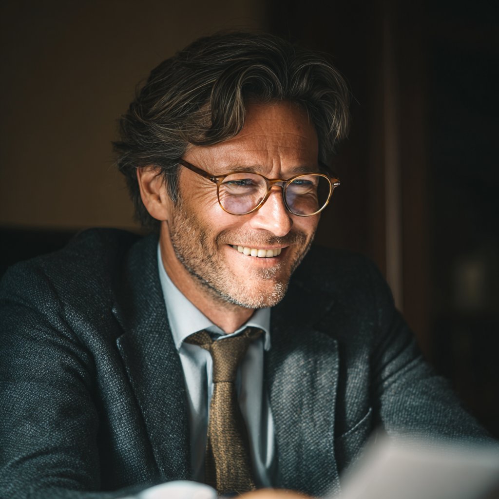 A smiling lawyer | Source: Midjourney