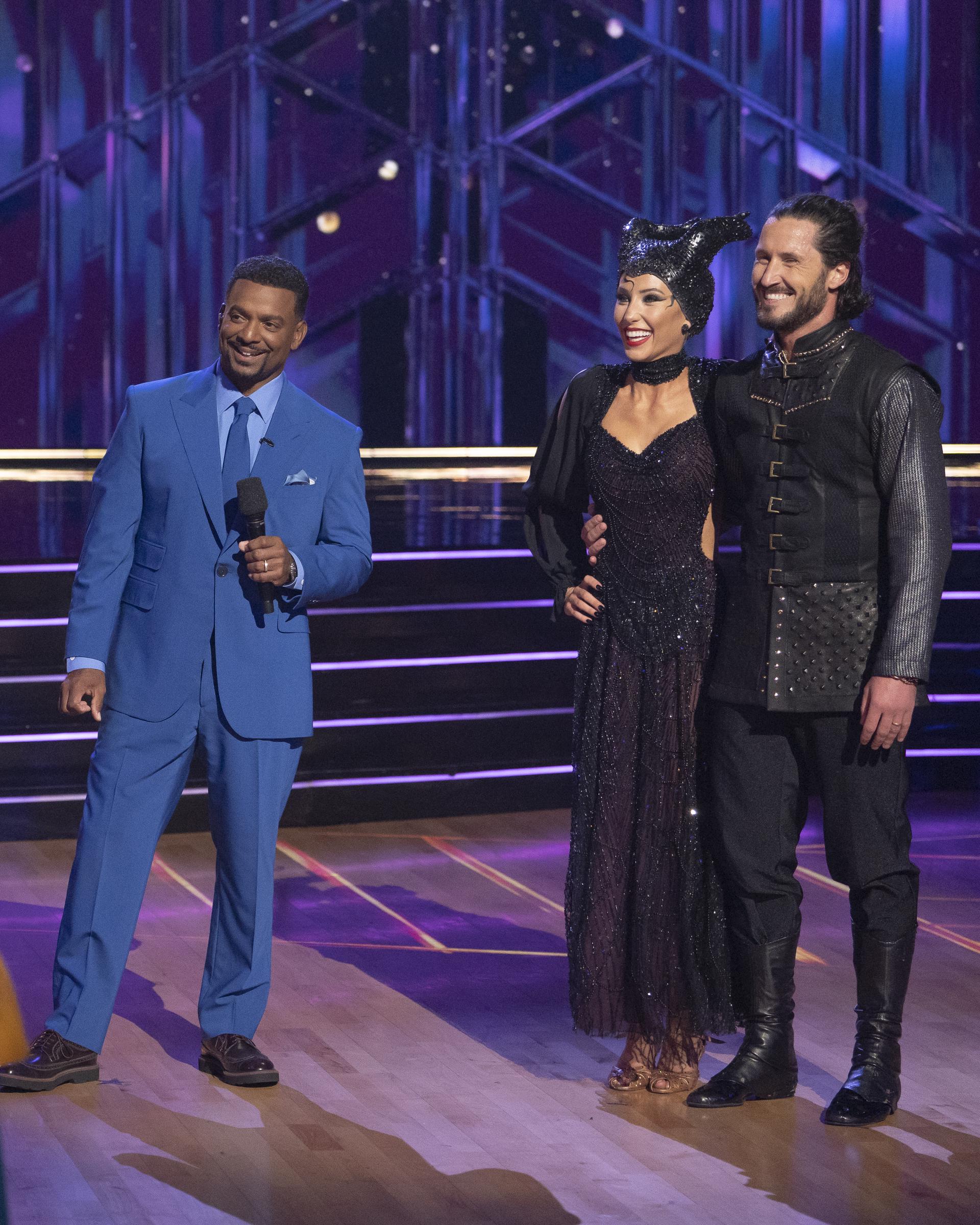 Alfonso Ribeiro, Alix Earle, and Valentin Chmerkovskiy on 