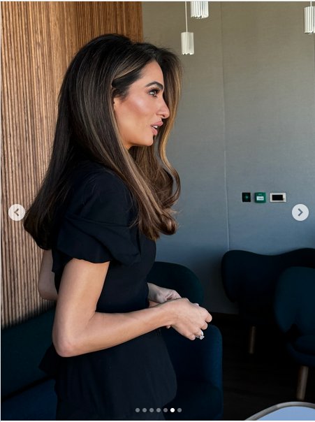 Amal Clooney's new hairstyle, from a post dated October 7, 2025 | Source: Instagram/dimitrishair
