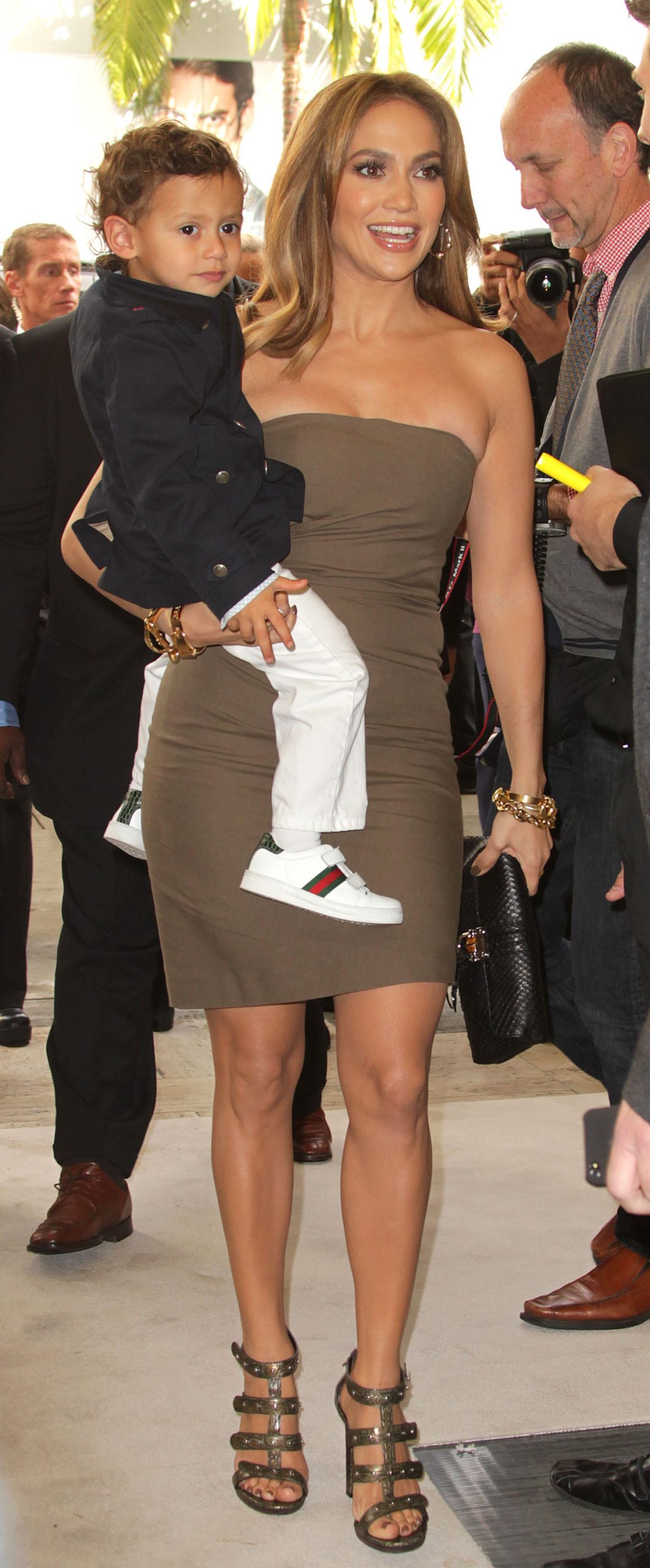 Jennifer Lopez and Maximilian David Muniz attend the Launch of Gucci Children's Collection on November 20, 2010 | Source: Getty Images