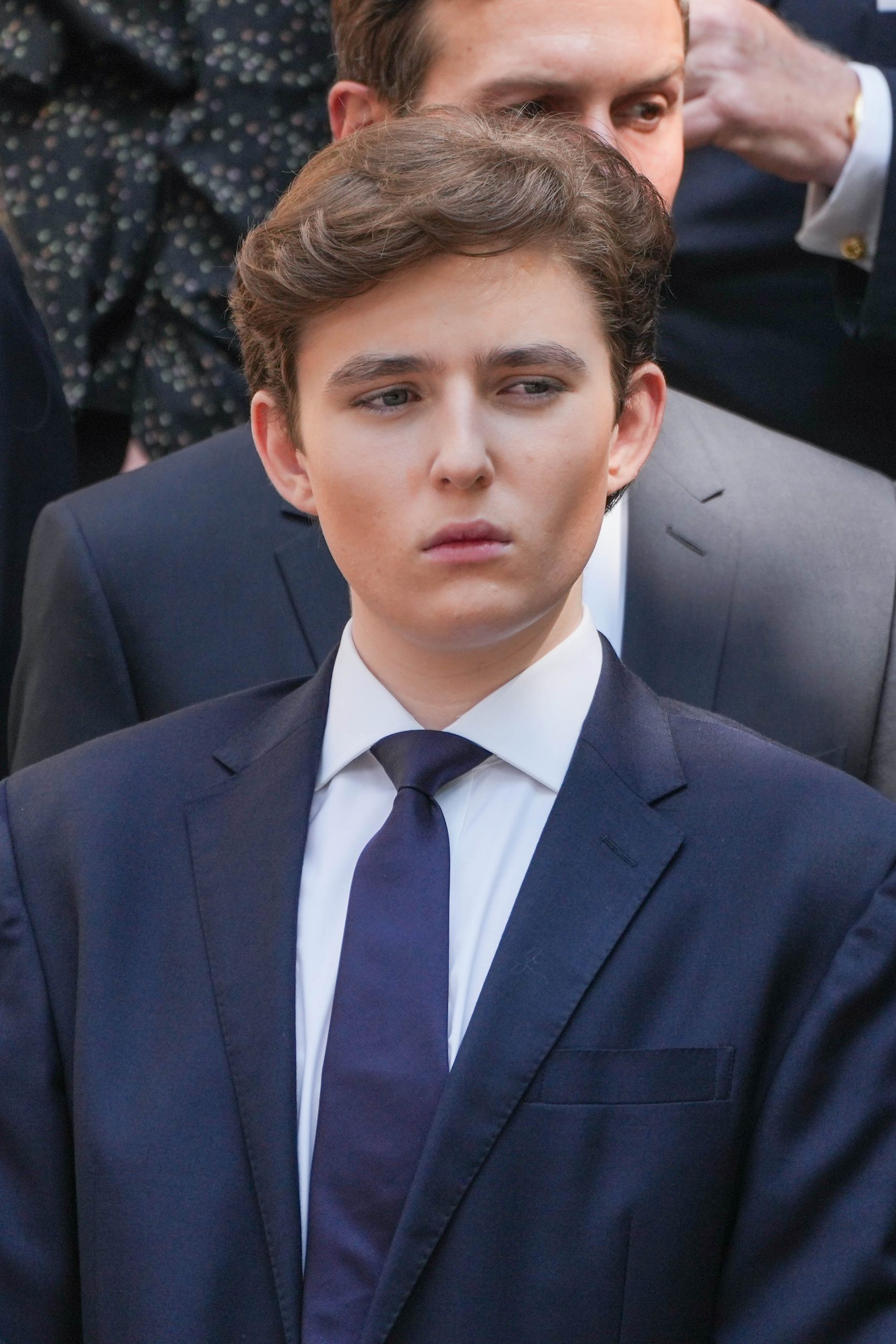 Barron Trump spotted at Ivana Trump's funeral in New York City on July 20, 2022. | Source: Getty Images