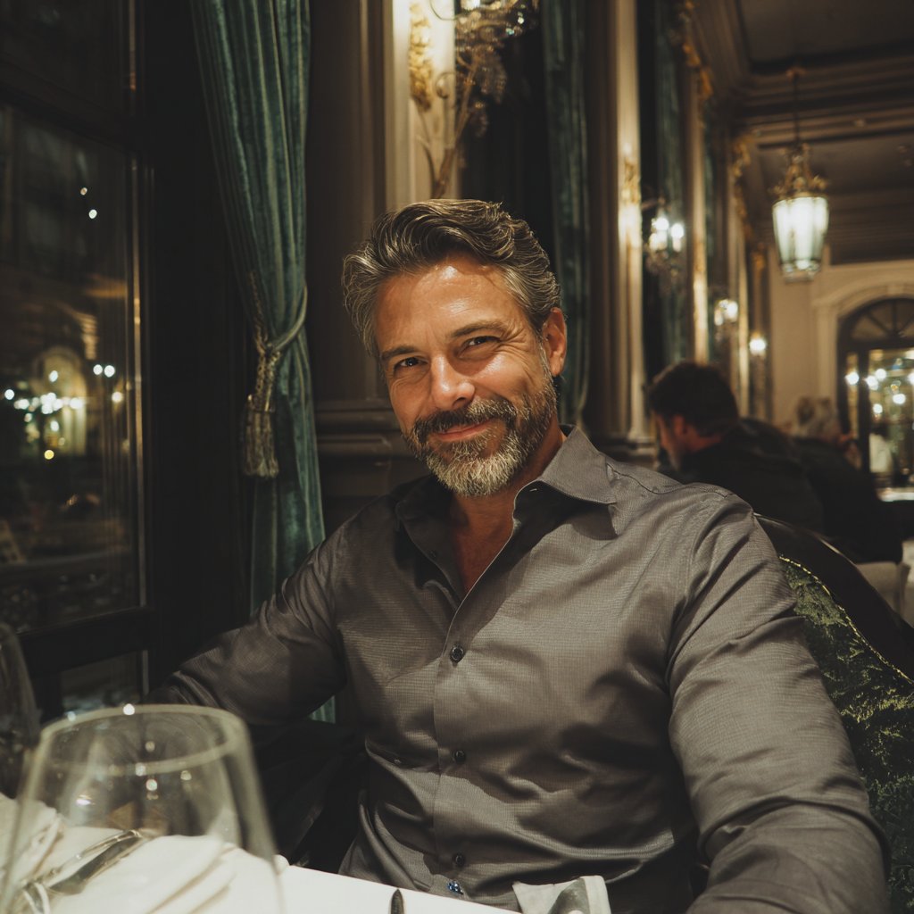 A man wearing a gray formal shirt | Source: Midjourney